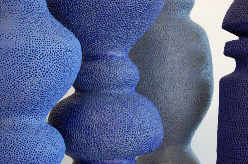 Photo sculptures résonances bleues