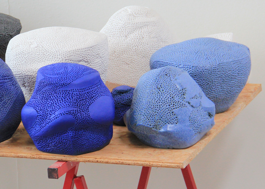Photo sculptures r&eacute;sonances bleues