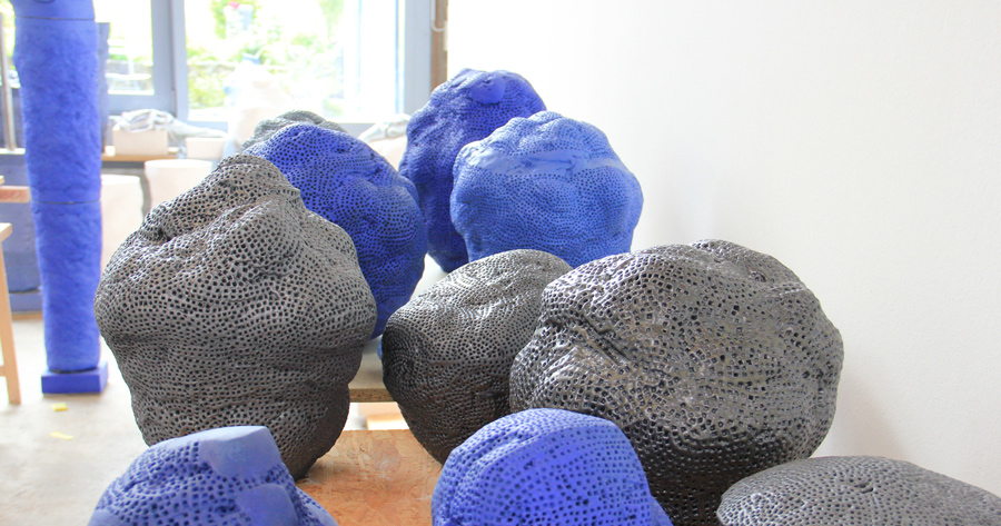 Photo sculptures r&eacute;sonances bleues
